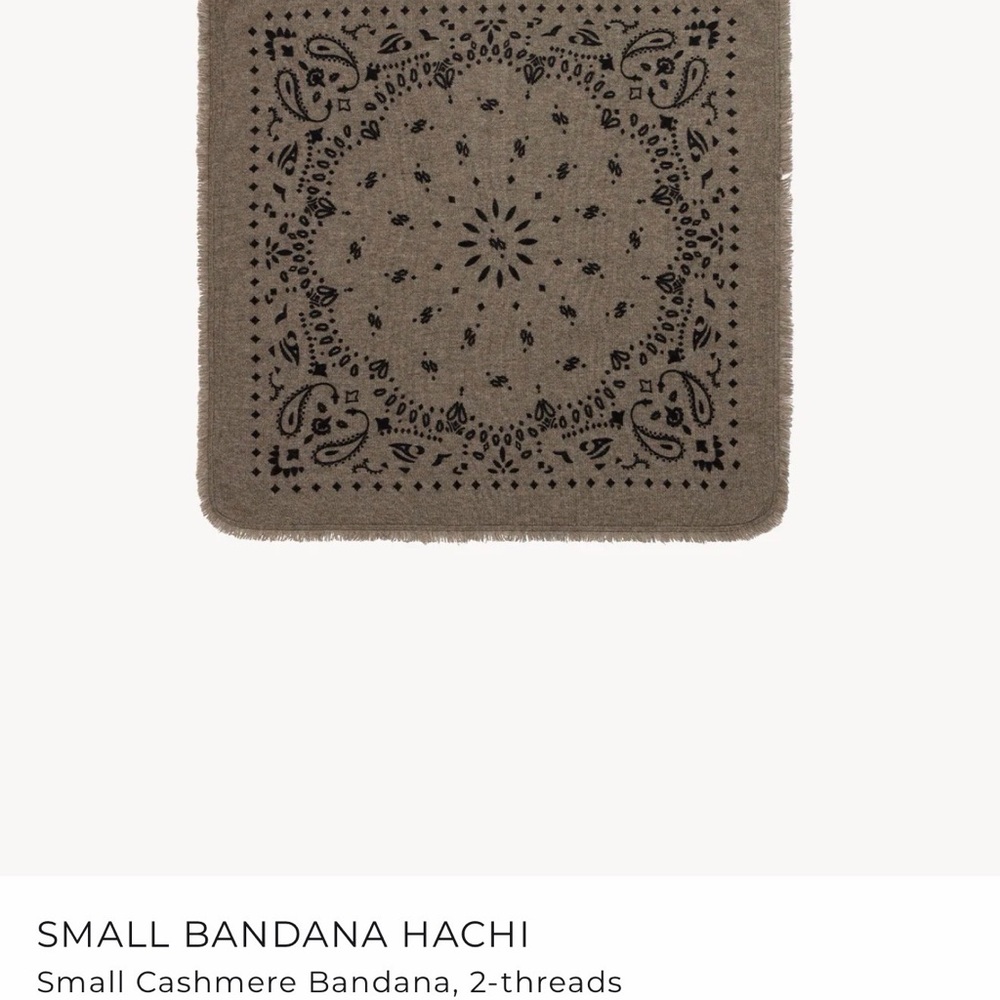 Kujten Cashmere Small Bandana Scarf